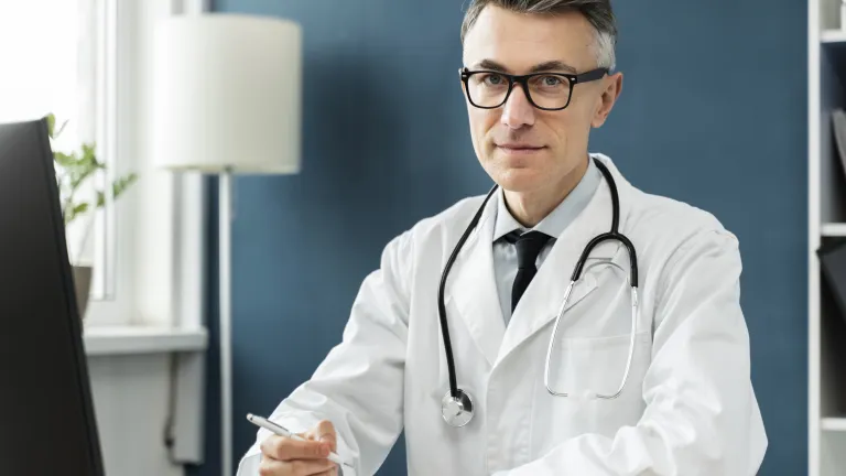 Lekarz pulmonolog gotowy do udzielenia wsparcia